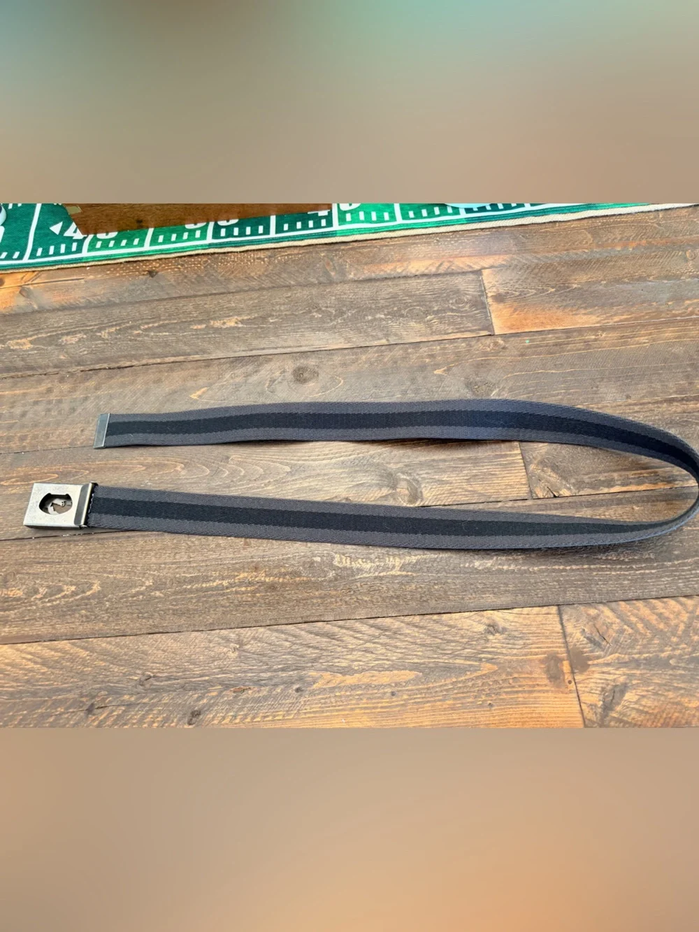 Vintage Ecko Unltd Grey Striped Canvas Web Belt 44